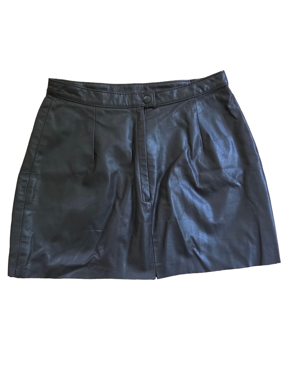 Classic Styled Y2K Rich Chocolate Brown Argentinian Leather Mini Skirt